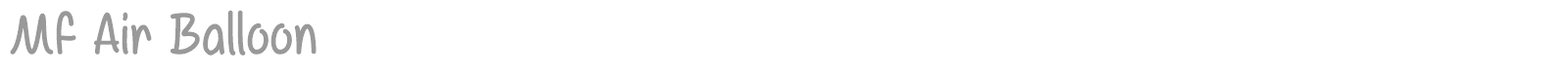 Font Mf Air Balloon